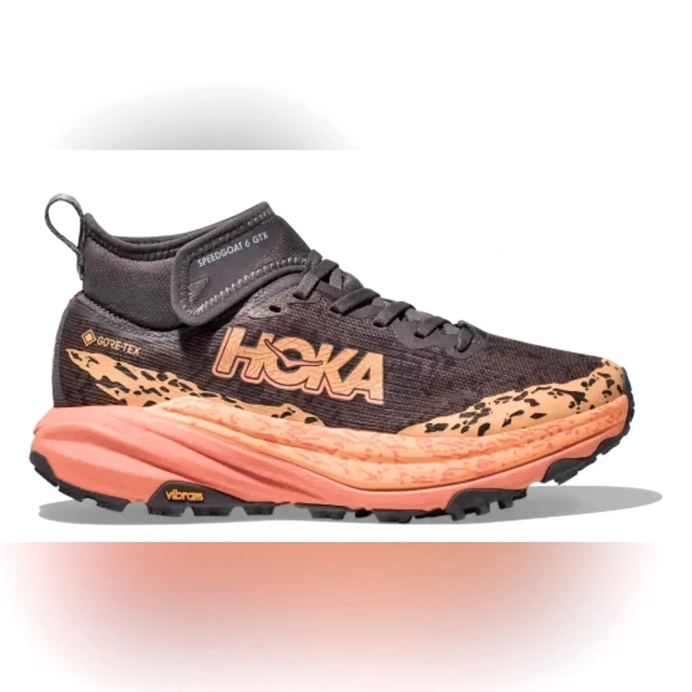 Hoka Brown and Orange Athletic Shoes - Picture 4 of 10